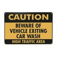 thumbnail image 1 of Caution Beware Of Vehicle Exiting Car Wash Sign Tin Sign Warning Metal Sign Vintage Sign Wall Decor for Home Farm Bar Coffee Shop Club Decoration 8x12 Inch, 1 of 7