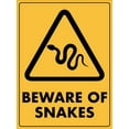 thumbnail image 1 of Caution Beware of Snakes Sign Metal Tin Sign 8x12 Inches Caution Danger Safety Security Warning Notice Signs, 1 of 5