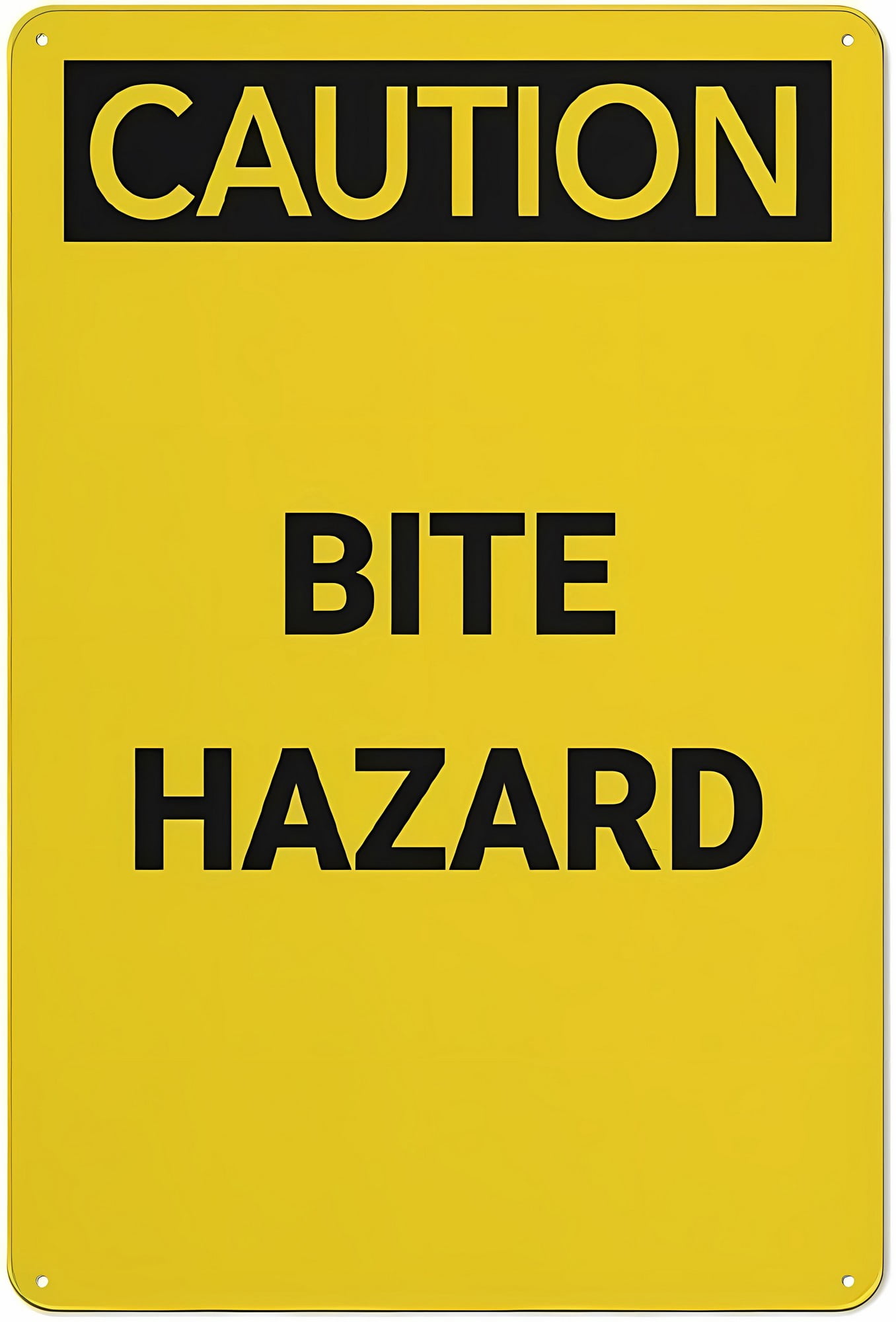 Caution Bite Hazard Sign, 8
