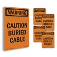 thumbnail image 1 of Caution Buried Cable OSHA WARNING Rigid Plastic Sign 10 Inch x 7 Inch - 5 Pack, 1 of 8