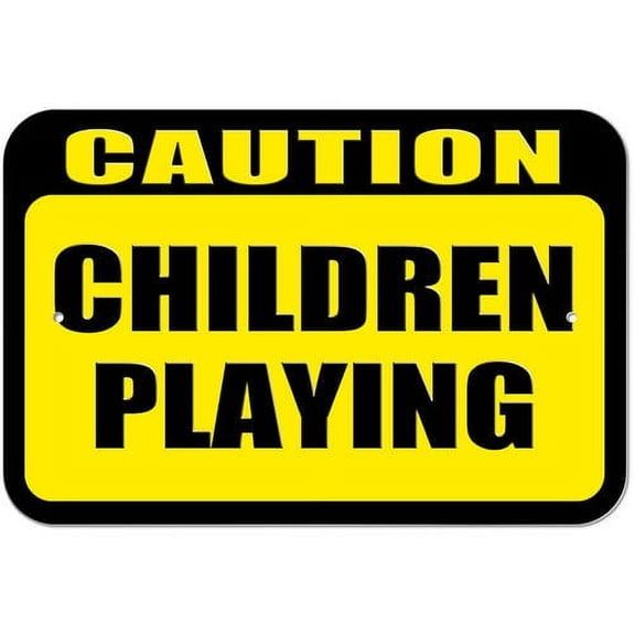 Caution Children Playing Sign