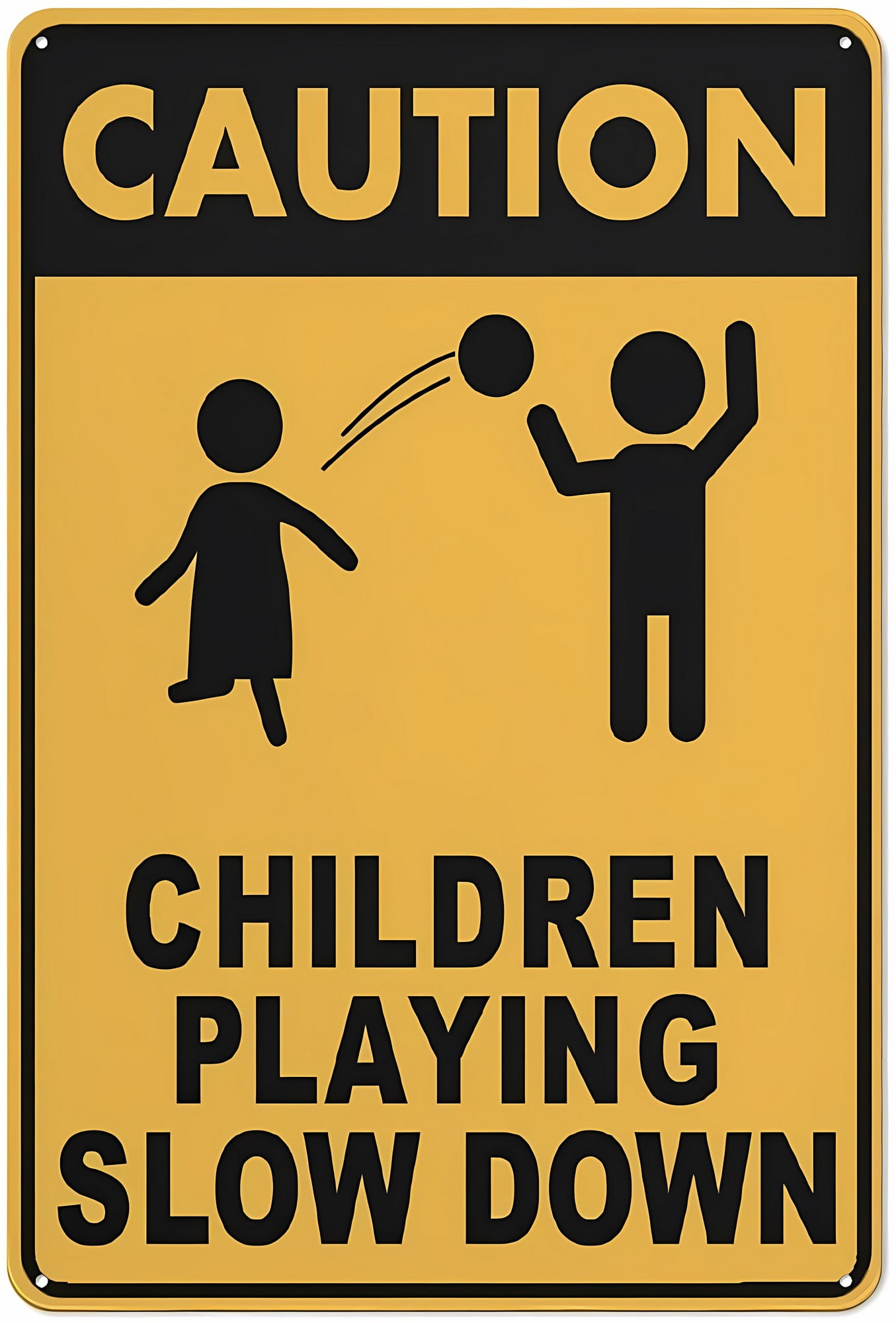 Caution Children Playing Slow Down Sign, 8