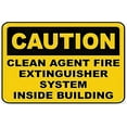 thumbnail image 1 of Caution Clean Agent System Inside Aluminum Tin Sign 12 x 8 Inches - Warning Sign for Home, Outdoor Garden, Office, Factory, Fire Safety System Area, 1 of 6