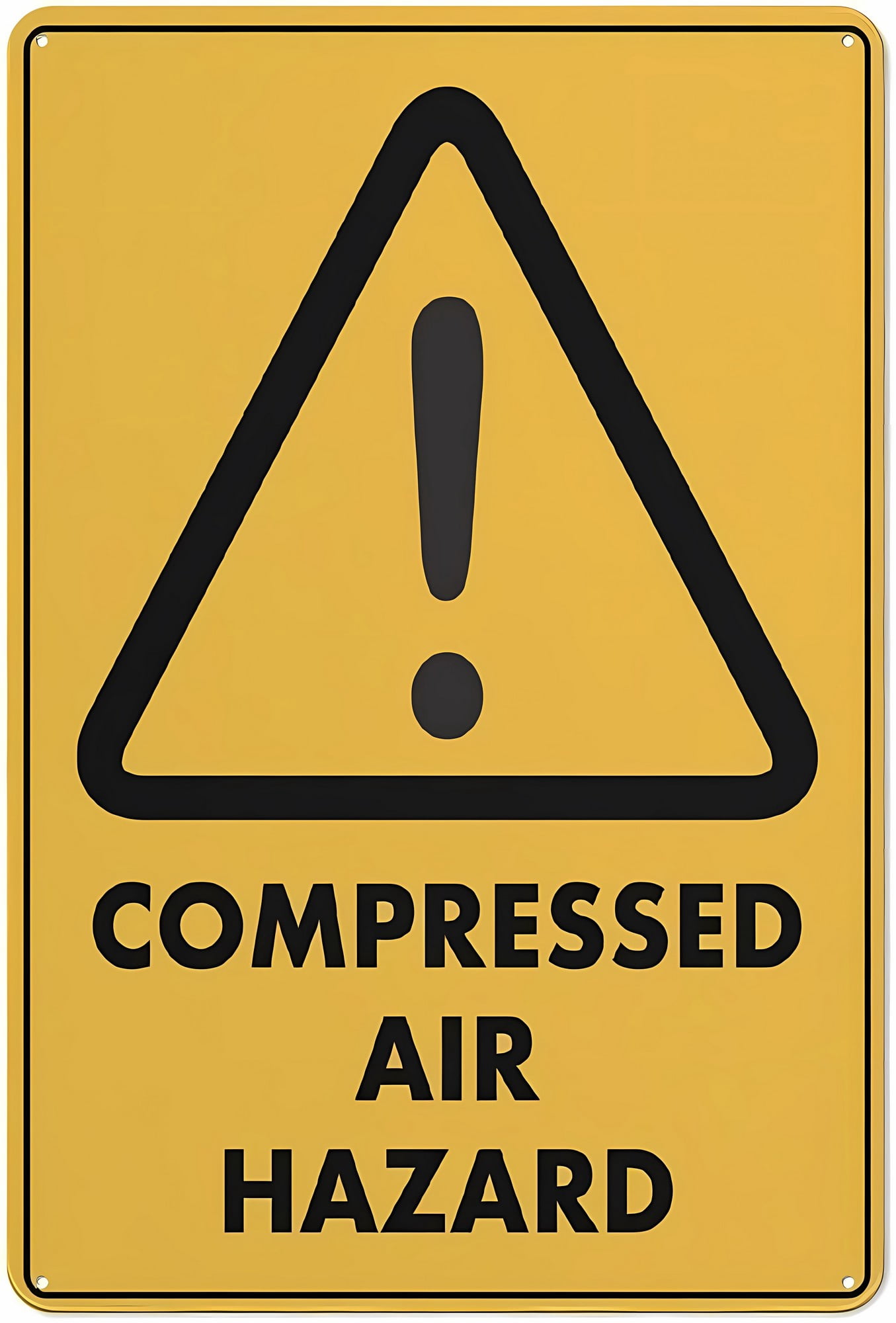 Caution Compressed Air Hazard Sign, 8
