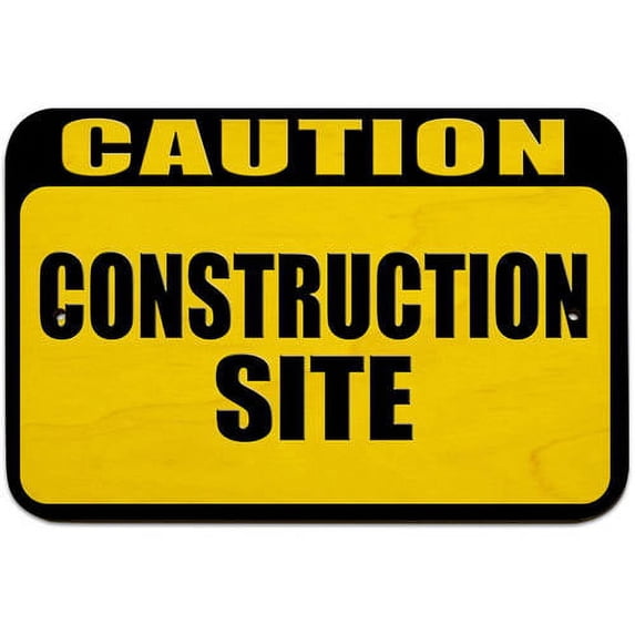Caution Construction Site Sign