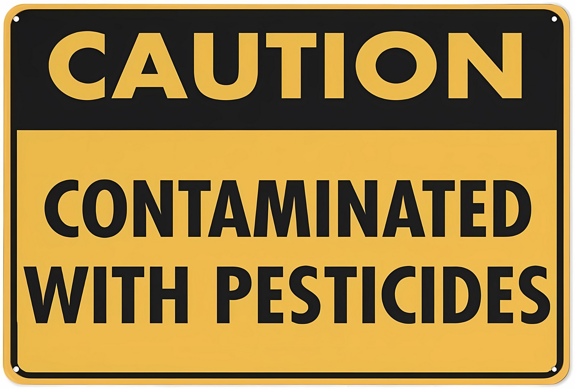 Potential Contaminated Sign Caution Contaminated with Pesticides Rust Free Aluminum Sign 8