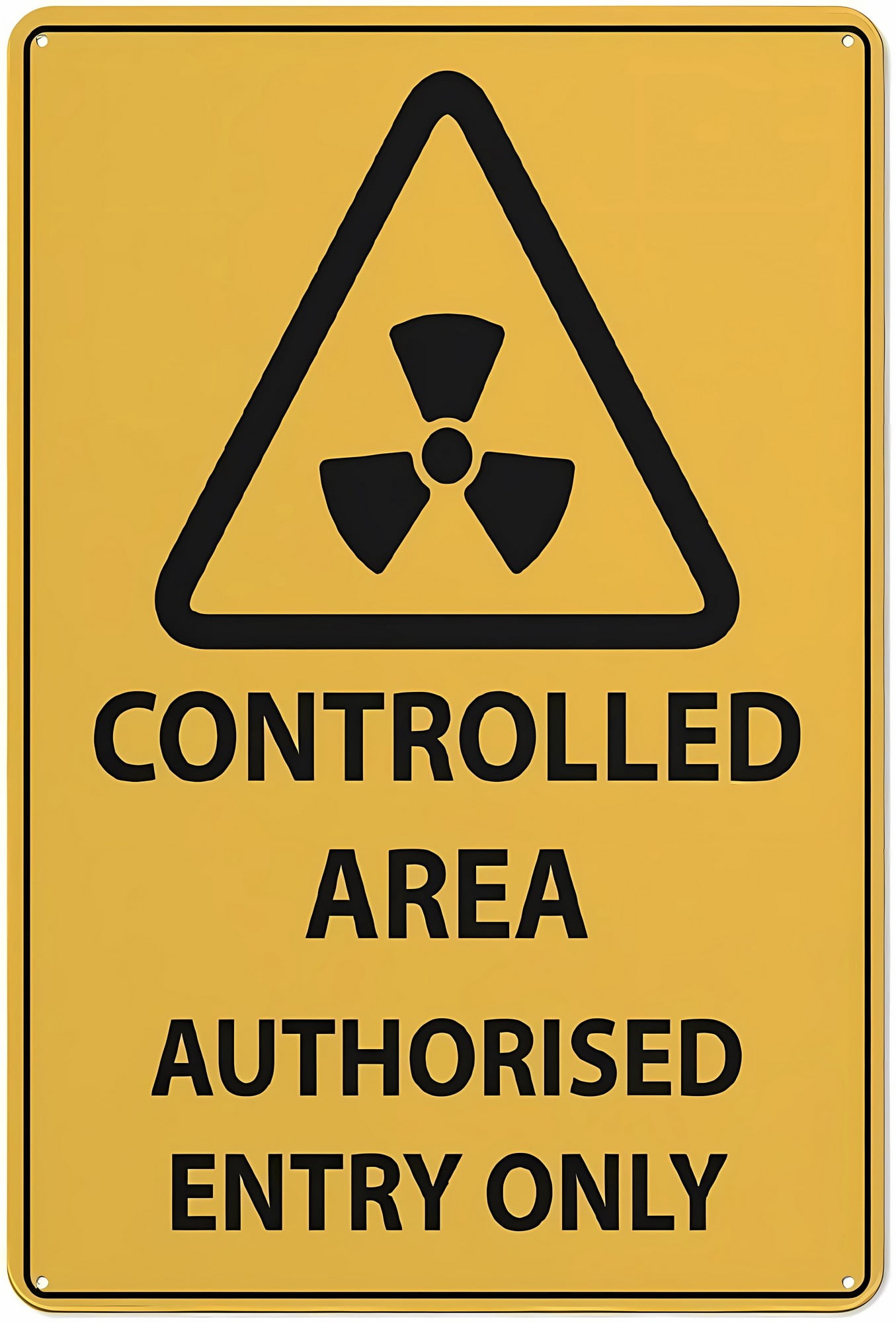 Caution Controlled Area-Authorised Entry Only Warning Sticker, 8"x12 ...