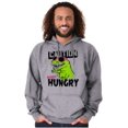thumbnail image 1 of Caution Cool Dinosaur Always Hungry Unisex Plus Fleece Graphic Hoodie Brisco Brands 3X, 1 of 5