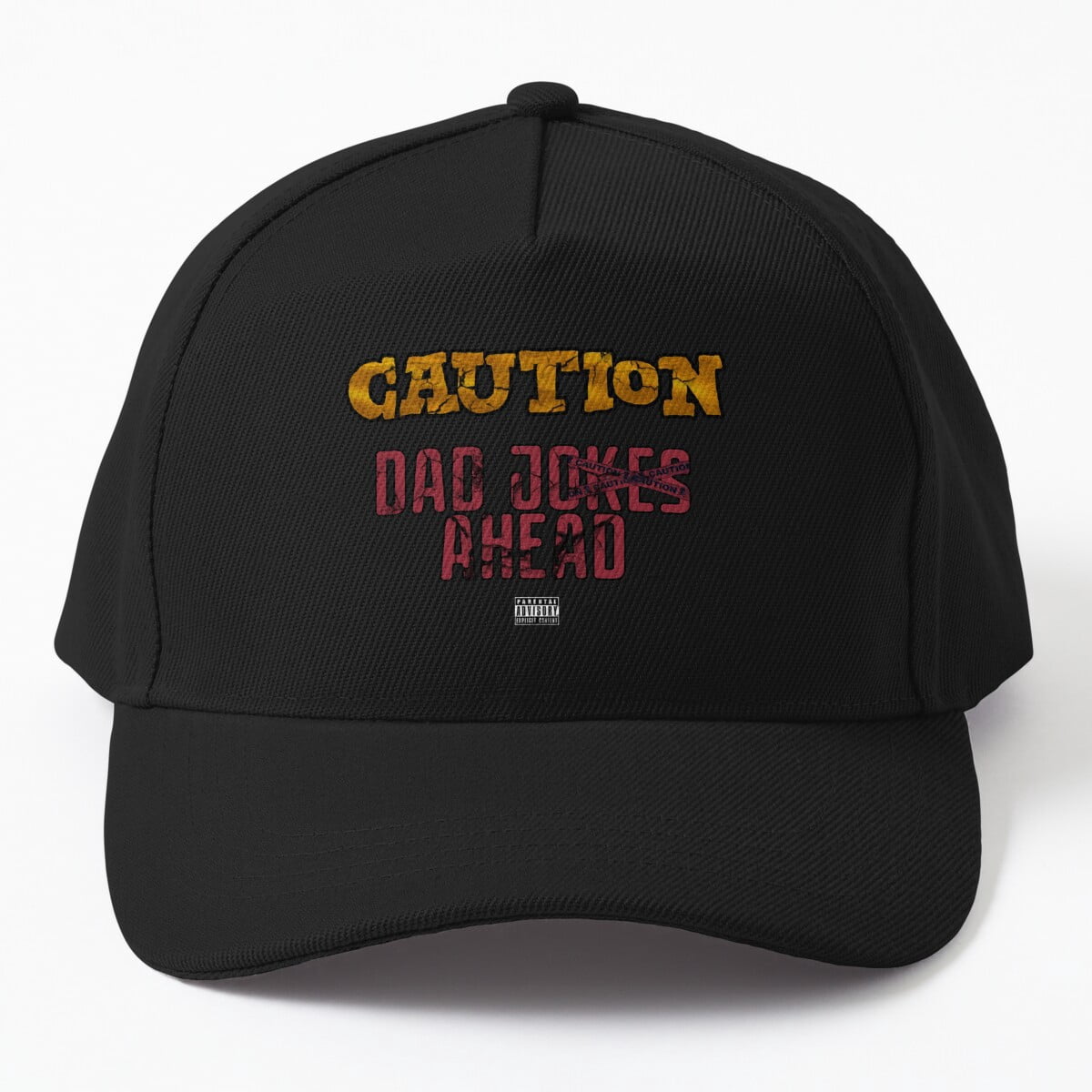 Caution Dad Jokes Ahead Baseball Hat, Repeating Father Warning ...