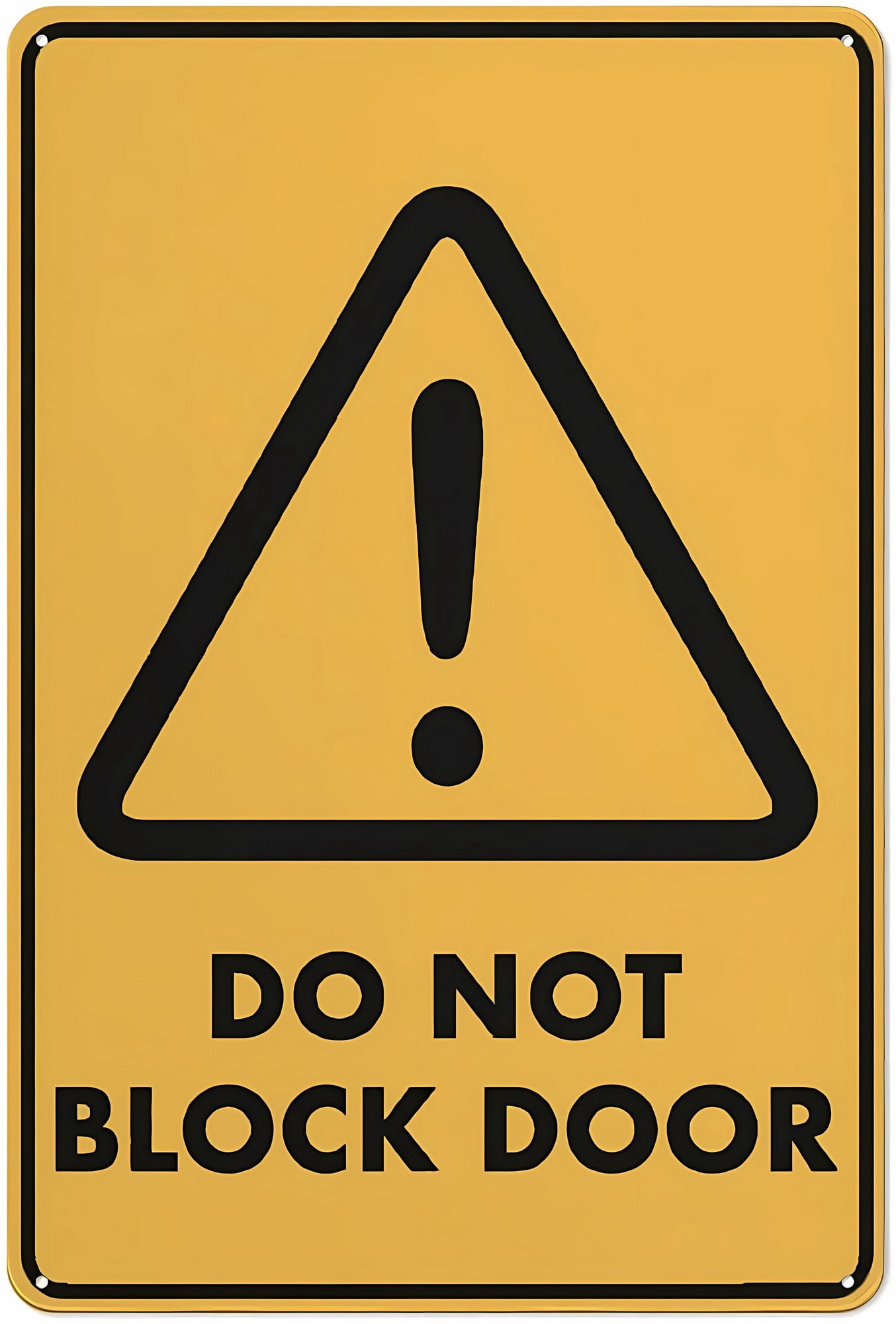 Caution Do Not Block Door Sign For House, 8"x12" Premium Aluminum Yard ...