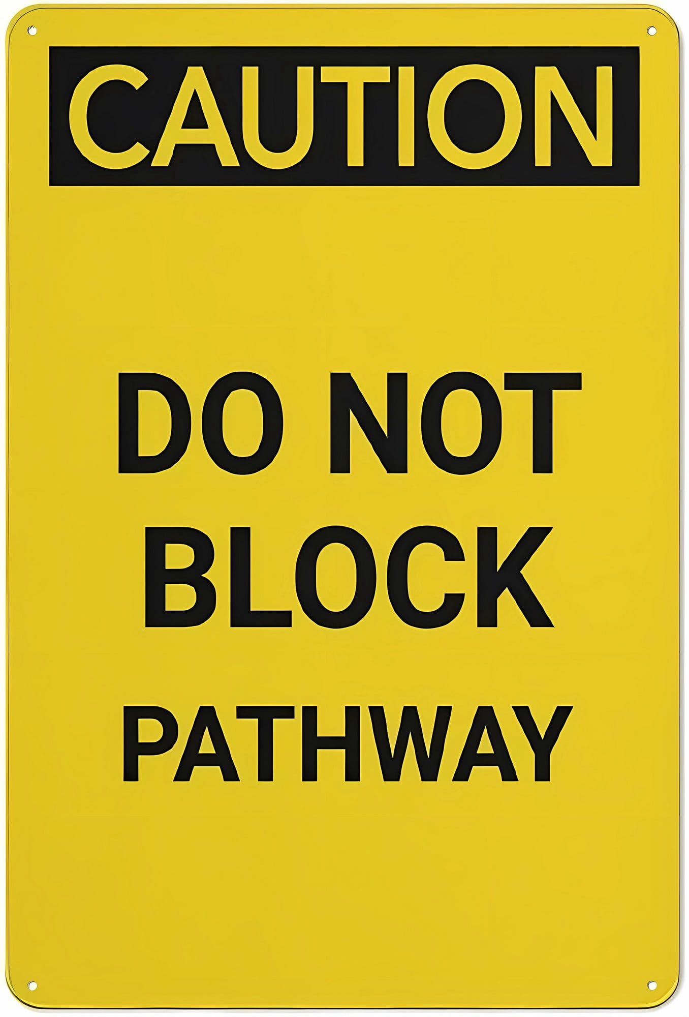 Caution Do Not Block Pathway Sign, 8"x12" Retro Vintage Metal Plaque ...