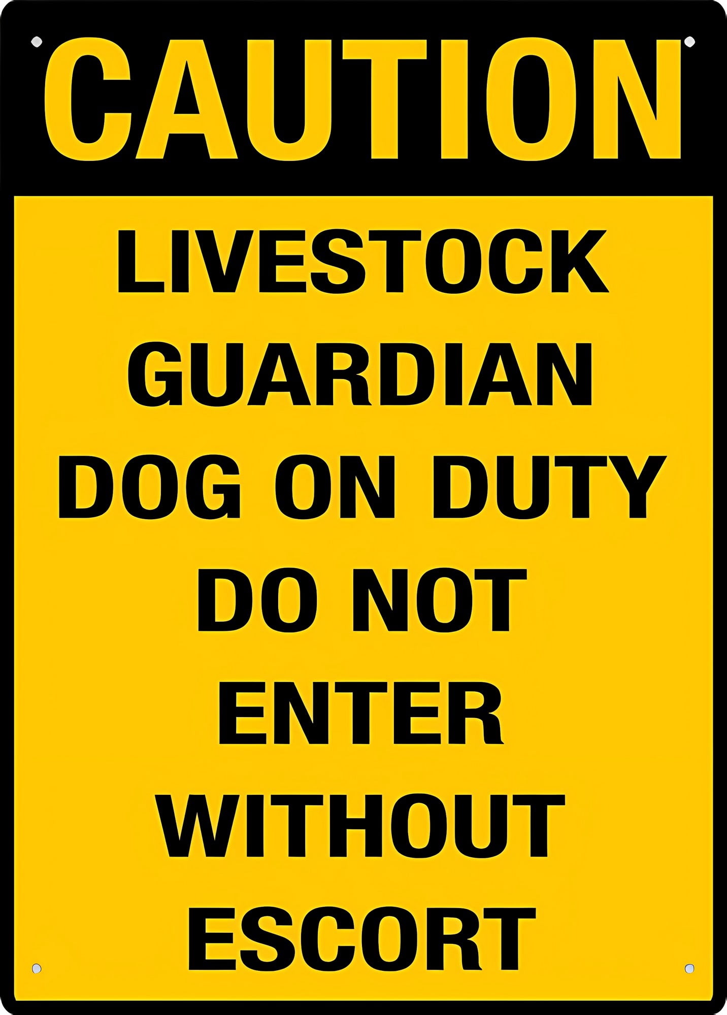 Caution Do Not Enter Without Escort Sign, 8"x12" Rust-Free Aluminum ...