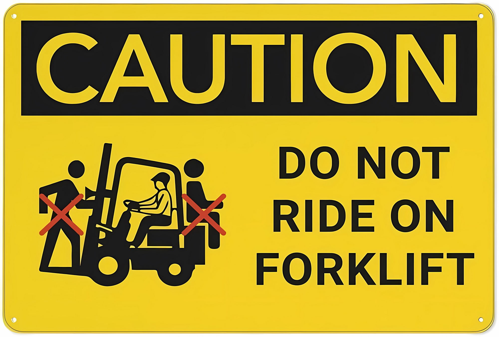 Caution Do Not Ride On Forklift Sign for Business, 8