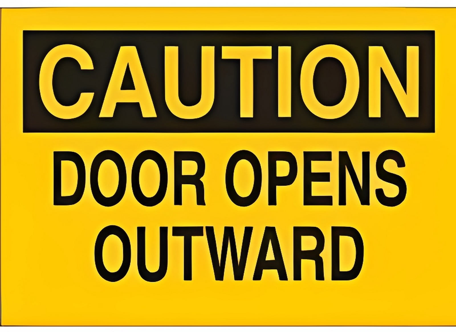 Caution Door Opens Outward Security Tin Sign 12 x 8 Inches - No.6055 ...