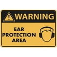 thumbnail image 1 of Caution Ear Protection Area Funny Decor Sign 12 x 8 Inches - Rust-Free Aluminum, Pre-Drilled Holes, Weather Resistant, Fits House, Office, Business, Yard, High Noise Area, 1 of 6