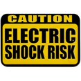 thumbnail image 1 of Caution Electric Shock Risk Sign, 1 of 1