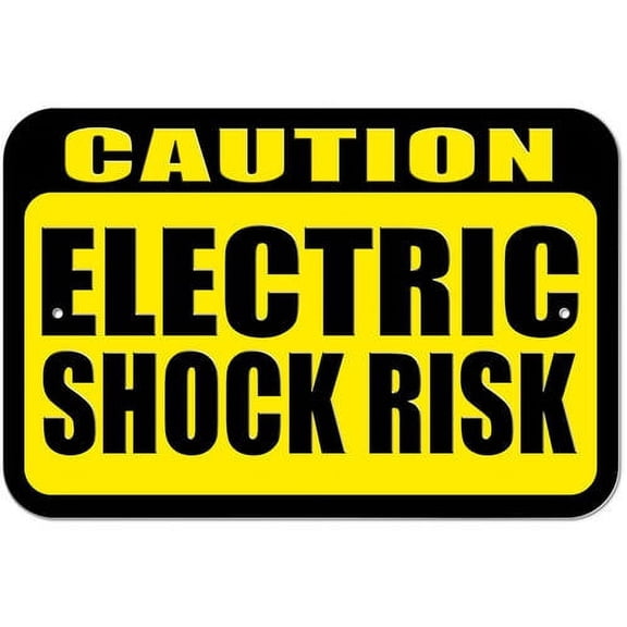 Caution Electric Shock Risk Sign