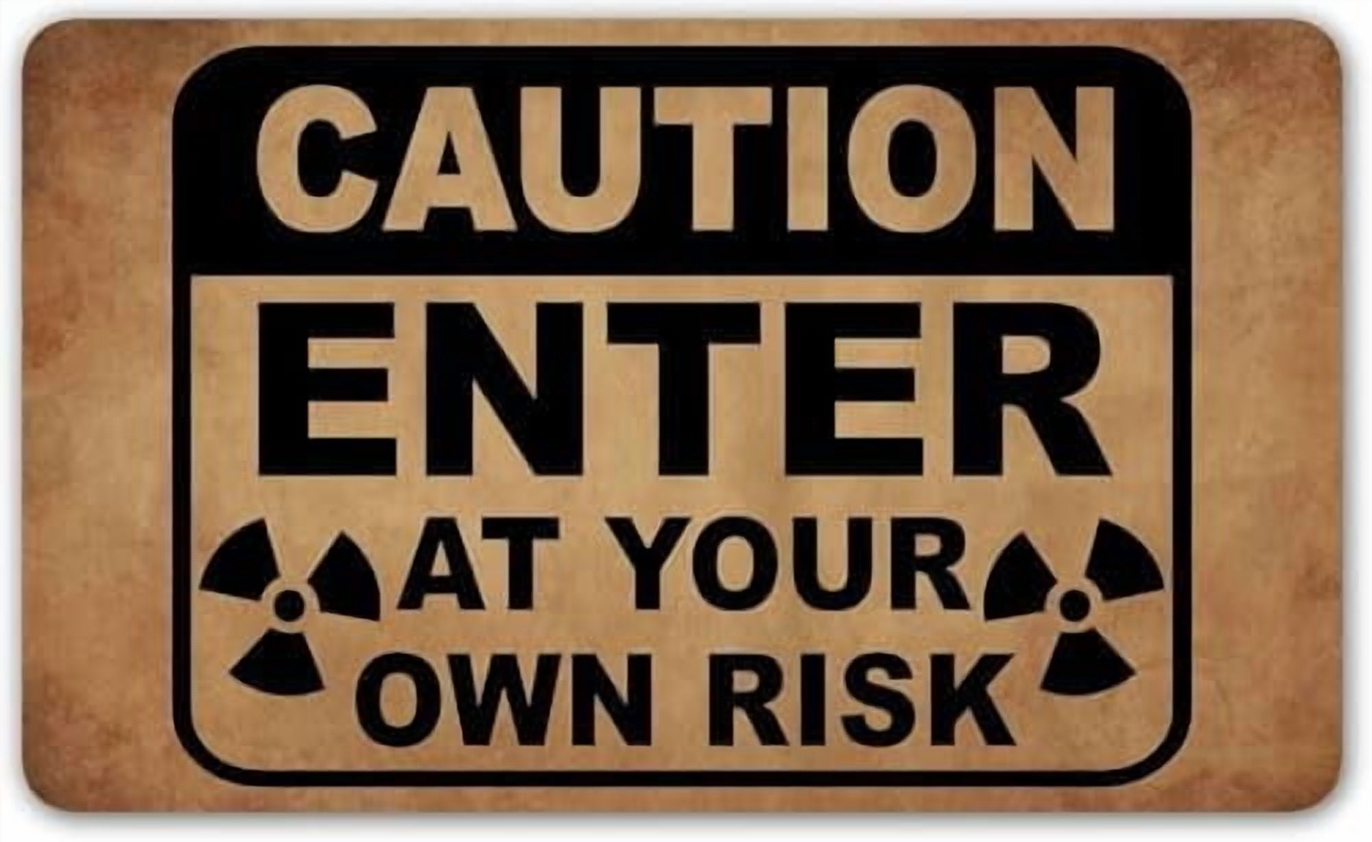 Caution Enter at Your Own Risk Dogs Mat Add Charm to Your Home with a ...
