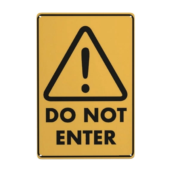 Caution Do Not Enter Sign Outdoor Signs Aluminum Tin Sign Warning Metal Sign Vintage Sign Wall Decor for Home Farm Bar Coffee Shop Club Decoration 8x12 Inch