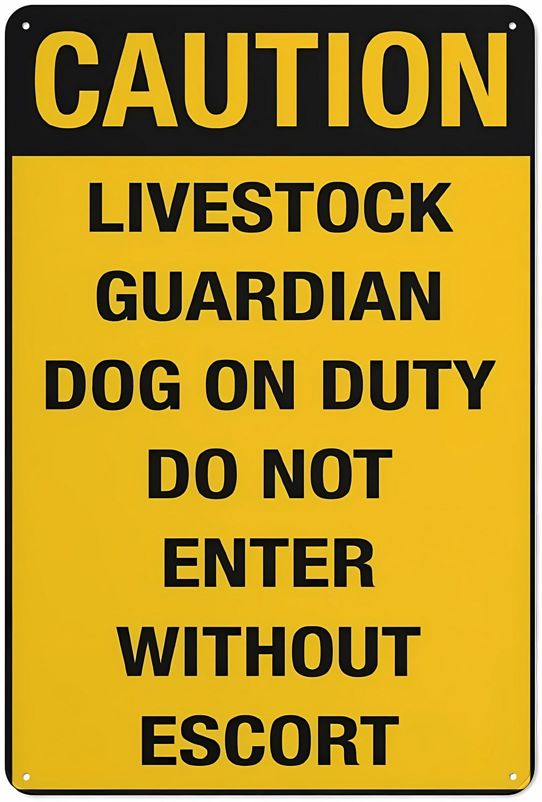 Caution Do Not Enter Without Escort Safe Sign 12 x 8 Inches - Outdoor ...