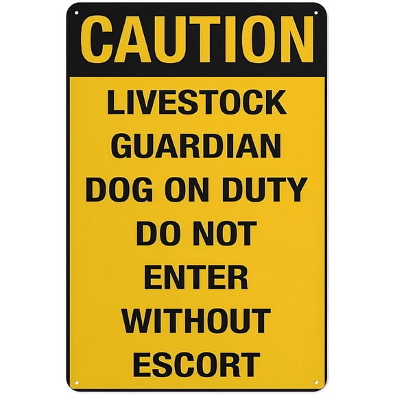 Caution Do Not Enter Without Escort Safe Sign 12 x 8 Inches - Outdoor Use, Practical Sign for Home, Business, Driveway Alert, Restricted Area, Security Zone