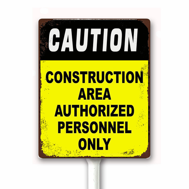 Caution Falling Ice Rustic Yard Sign for Outdoor, 8