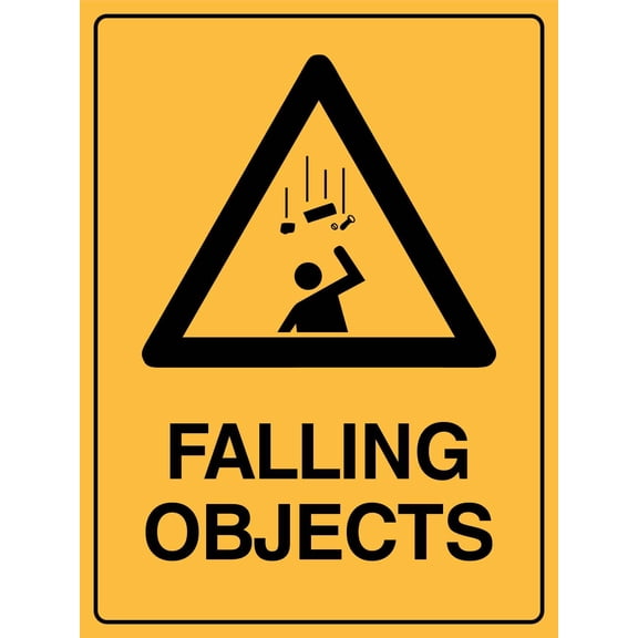 Caution Falling Objects Metal Sign Caution Danger Safety Security Warning Notice Signs (Aluminum) Size: 8 x 12 inch