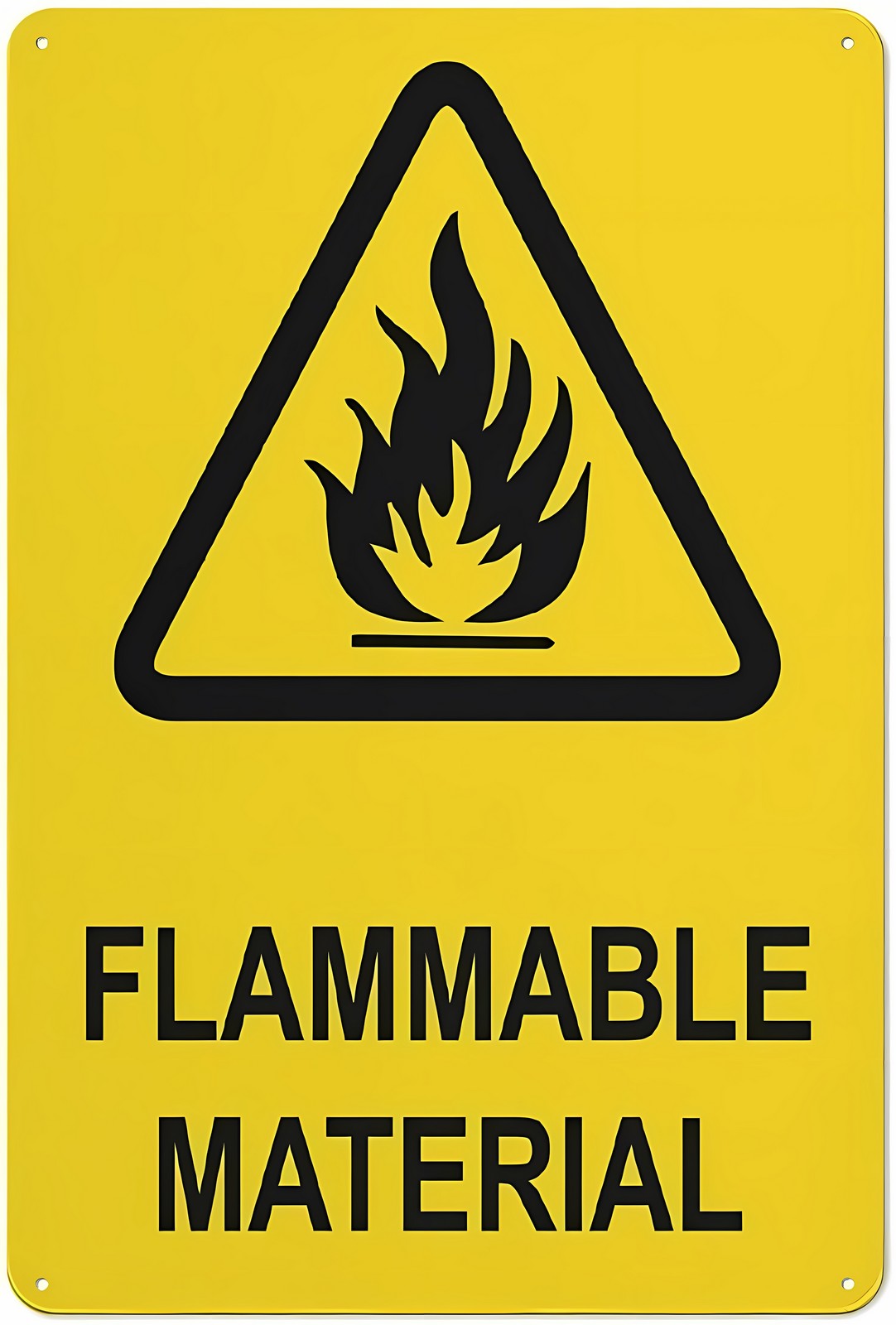 Caution Flammable Material Safe Sign 12 x 8 Inches - Outdoor Use ...