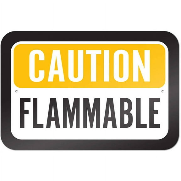 Caution Flammable Sign