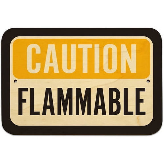 Caution Flammable Sign