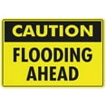 thumbnail image 1 of Caution Flooding Ahead Bright Yellow Sign For Business 8"X12" Rust Free Aluminum Uv Printed, 1 of 4