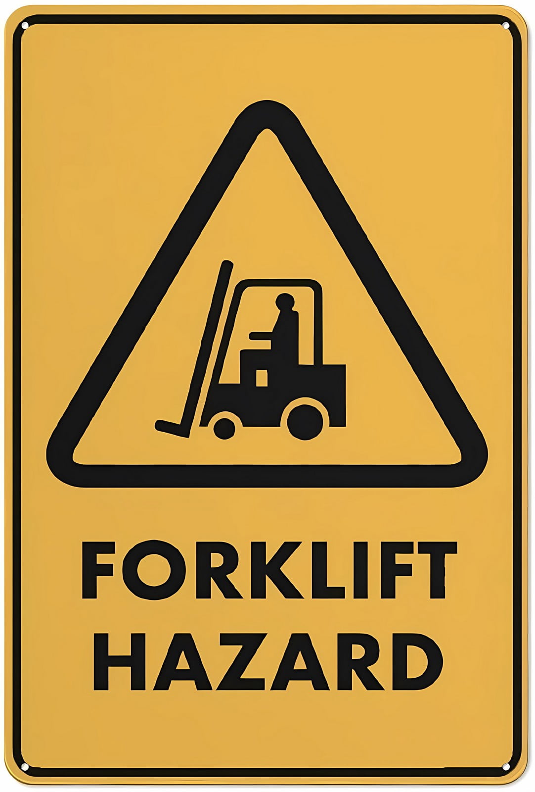 Caution Forklift Hazard Metal Sign 12 x 8 Inches - Rustproof Aluminum ...