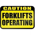thumbnail image 1 of Caution Forklifts Operating Sign, 1 of 1
