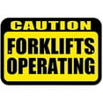thumbnail image 1 of Caution Forklifts Operating Sign, 1 of 1