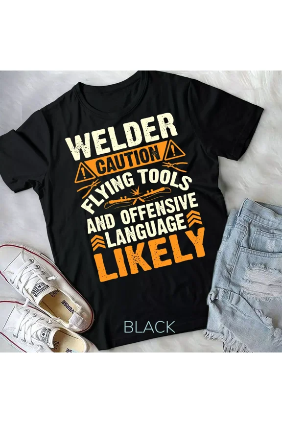 Caution, Funny Welder Graphic for Welding Dad, Father, or Husband New Unisex T-Shirt
