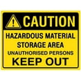 thumbnail image 1 of Caution Hazardous Material Storage No Unauthorized Sign - 12×8 Inches, Metal Tin Warning Sign, Industrial & Commercial Series Workplace Decor, 1 of 6