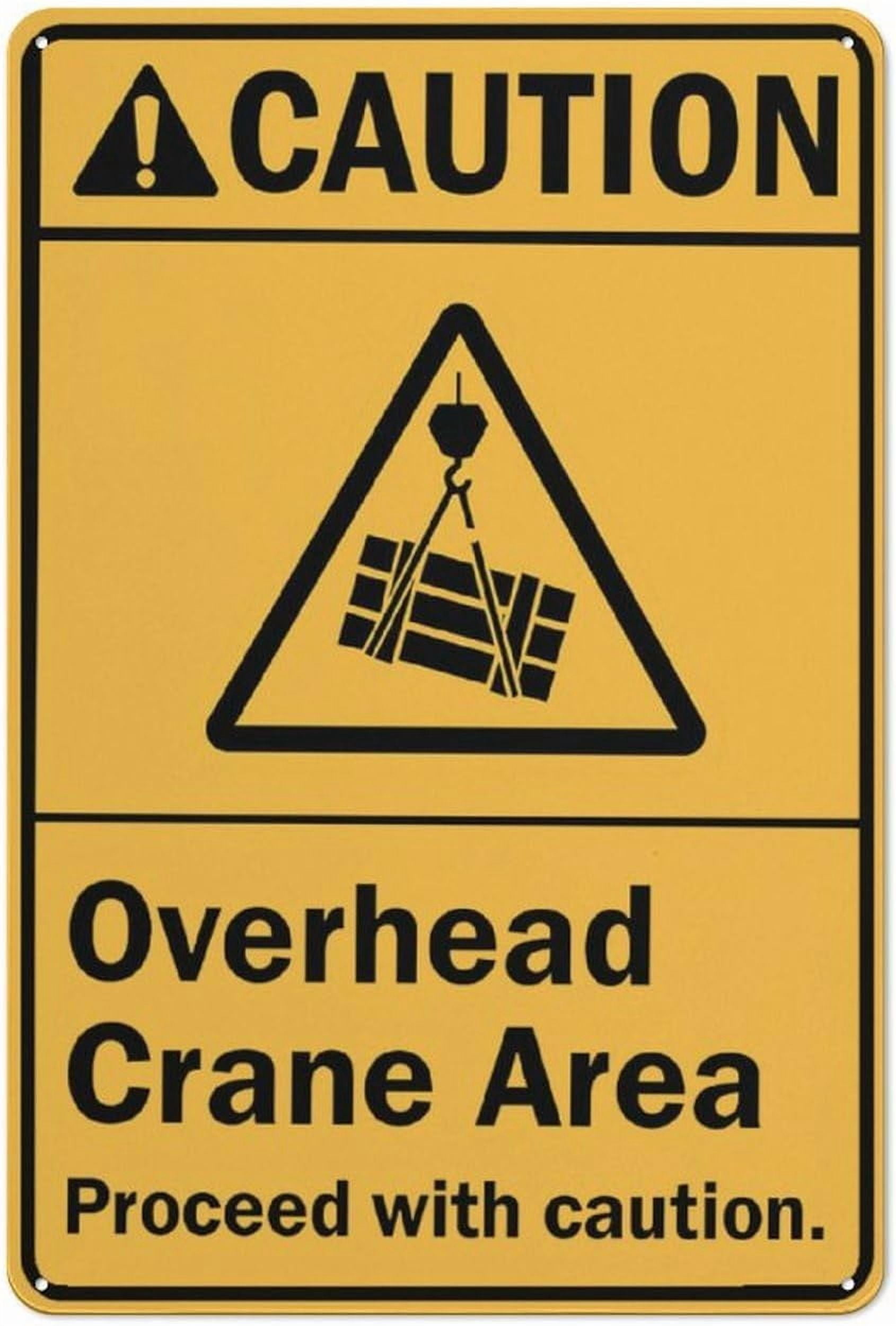 Caution Hazardous Materials Storage Area Metal Tin Sign Vintage Warning ...