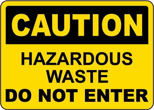 Caution Hazardous Waste Metal Tin Sign Vintage Warning Caution Wall Art ...