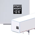 thumbnail image 1 of Caution High 13' 6" Vinyl Decal Sticker - Many Colors & Sizes - Height Trailer Sign Truck Safety Markings for Dry Van and Reefer Trailers Caution Clearance Height Sign Truck Decals (10" x 11", Black), 1 of 8
