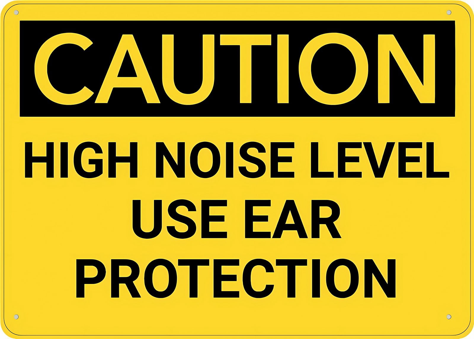 Sound Level Sign Caution High Noise Level Use Ear Protection Warning Tin Sign 8