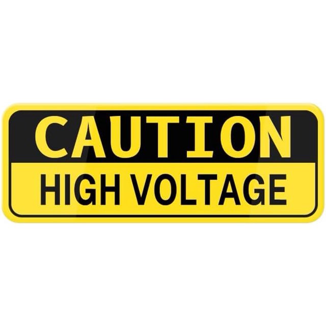 Caution High Voltage Sign, 10 X 3 Inches Acrylic Warning Sign, Door