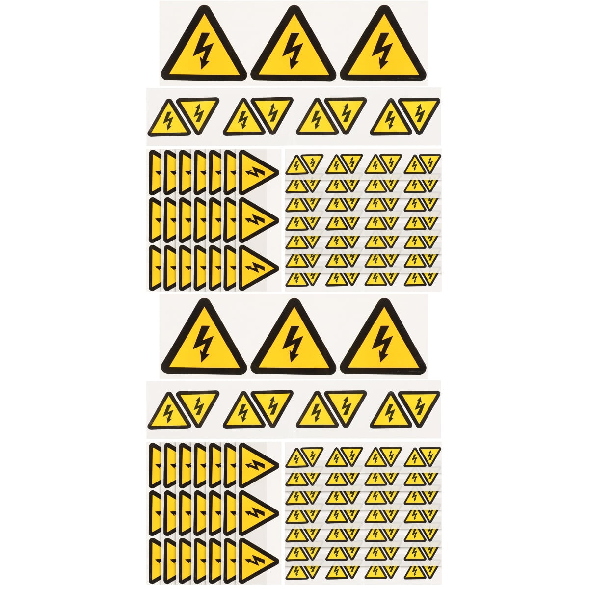 Caution High Voltage Stickers Electric Shocks Sign 60 Pcs Label The ...