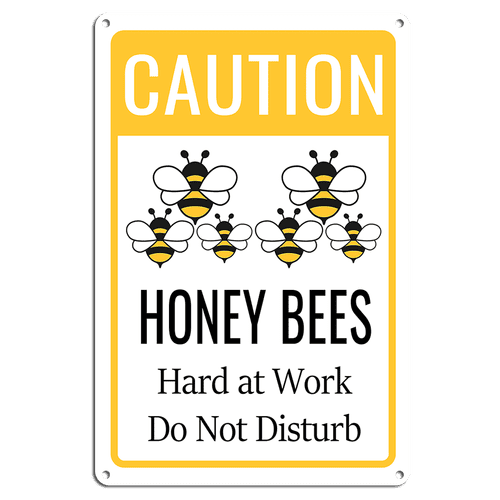 Horienteeon Honey Bees Hard At Work Do Not Disturb Yard Sign With Stake Impollinator Friendly Garden Sign Neighborhood Lawn Rustproof Farm Portico Wildflowers Outdoor Alluminio Decorazioni 20,3 x 30,5