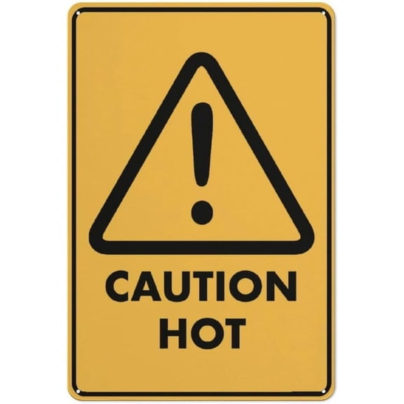 Caution Hot Sign – 8x12 Inch Reflective Aluminum,UV Protected & Weatherproof Metal Warning,HighVisibility Safety Sign for Indoor or Outdoor Hot Surface Areas