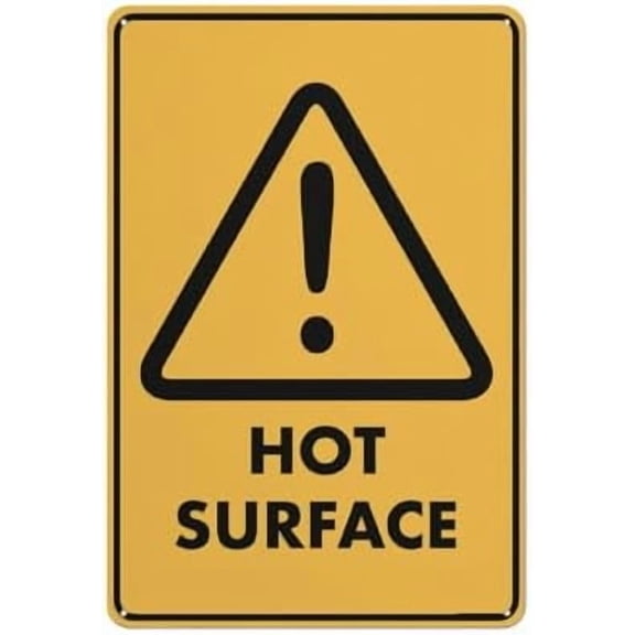 Caution Hot Surface Sign 8"X12" Rust Free Aluminum Signs Outdoor, Metal Tin Sign For Home, Business, Yard