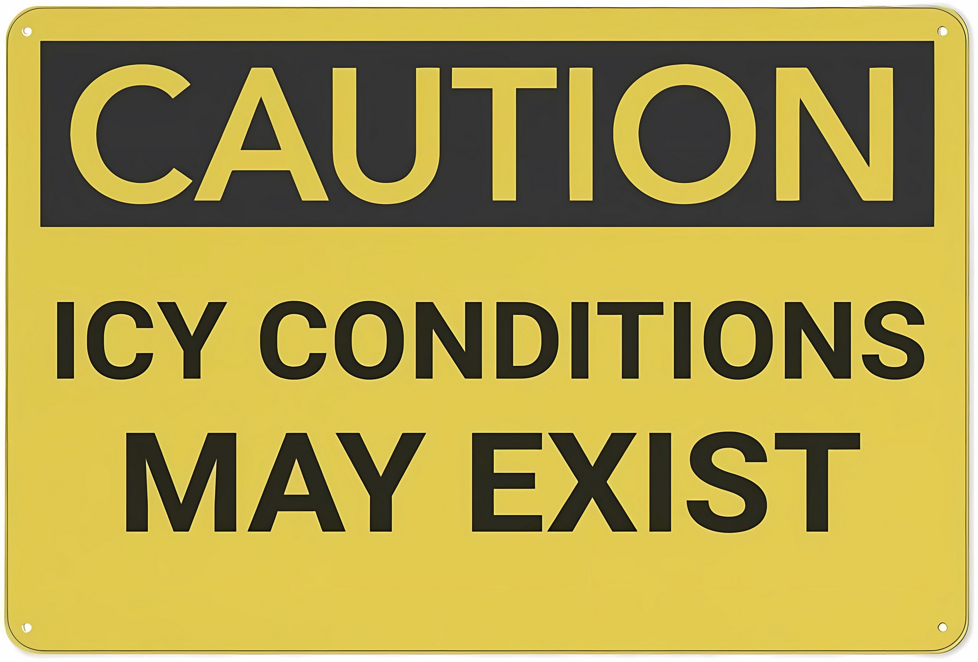 Caution ICY Conditions May Exist Sign - 8