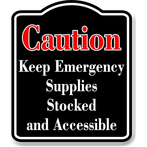Caution Keep Outdoor Play Equipment Anchored Red BLACK Aluminum Composite Sign, 8.5"x10"