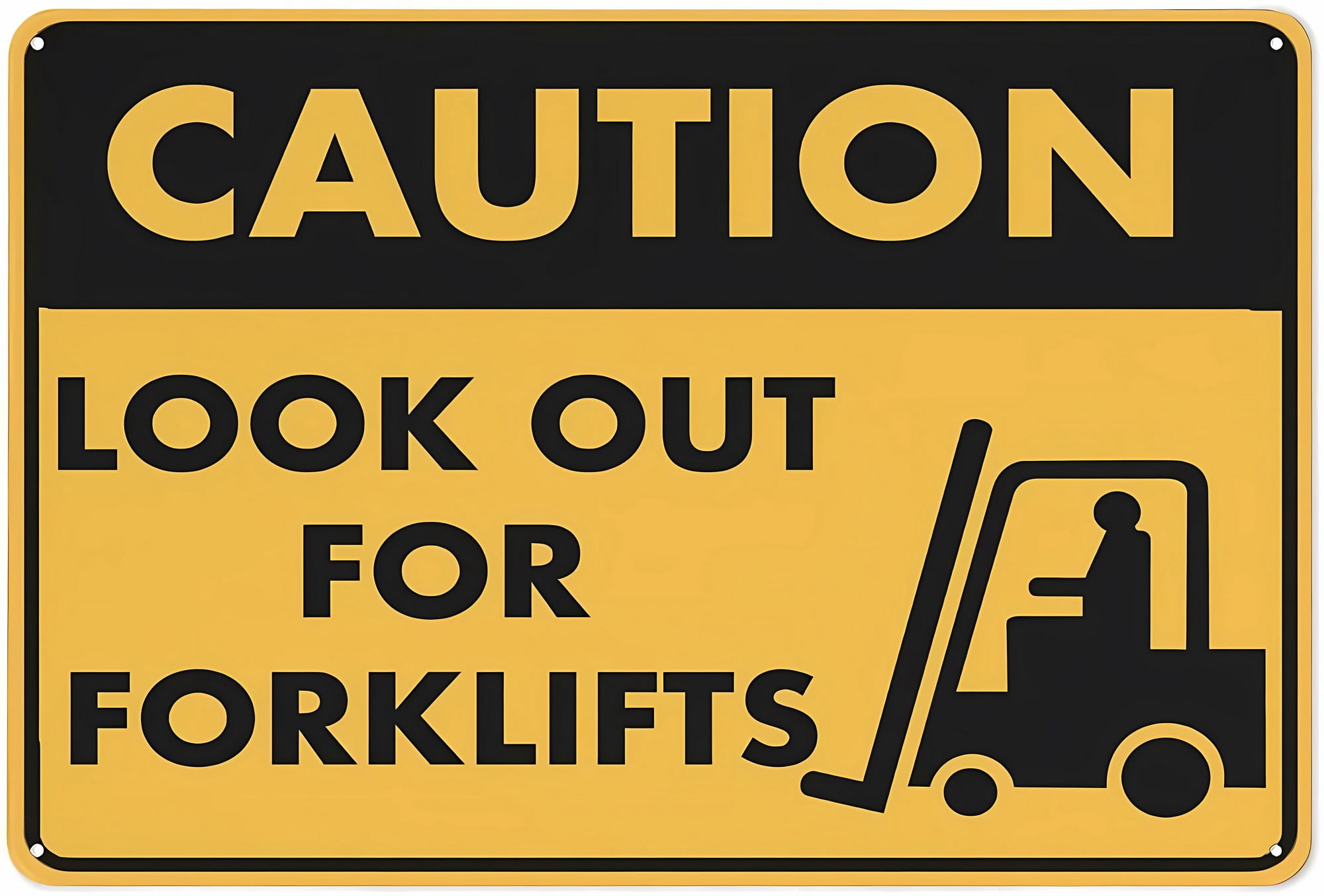 Caution Look Out For Forklifts Sign for House 8"x12" - Premium Aluminum ...