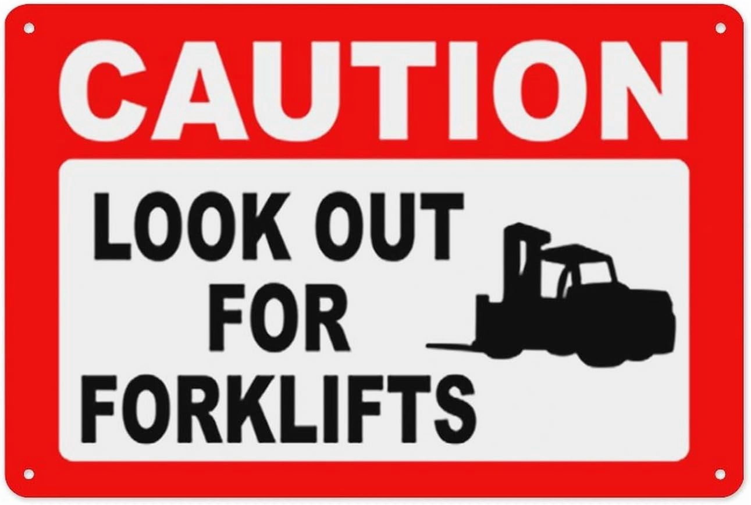 Caution Look Out for Forklifts Sign 8"x12", Aluminum Tin Warning Signs ...