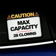 thumbnail image 1 of Caution Max Capacity 28 Clowns Sticker for MINI Cooper, 1 of 1